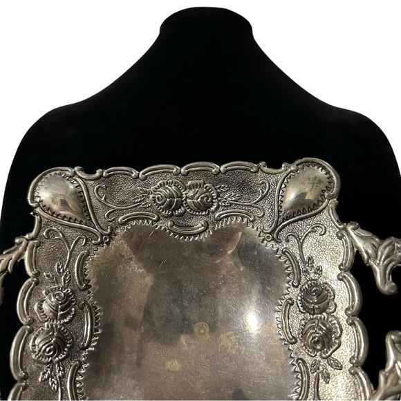 Godinger Silver Art Co Silver Plates Candy Nut Trinket Dish 9x6” Footed Handles - Picture 4 of 14